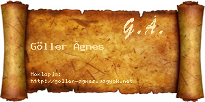 Göller Ágnes névjegykártya